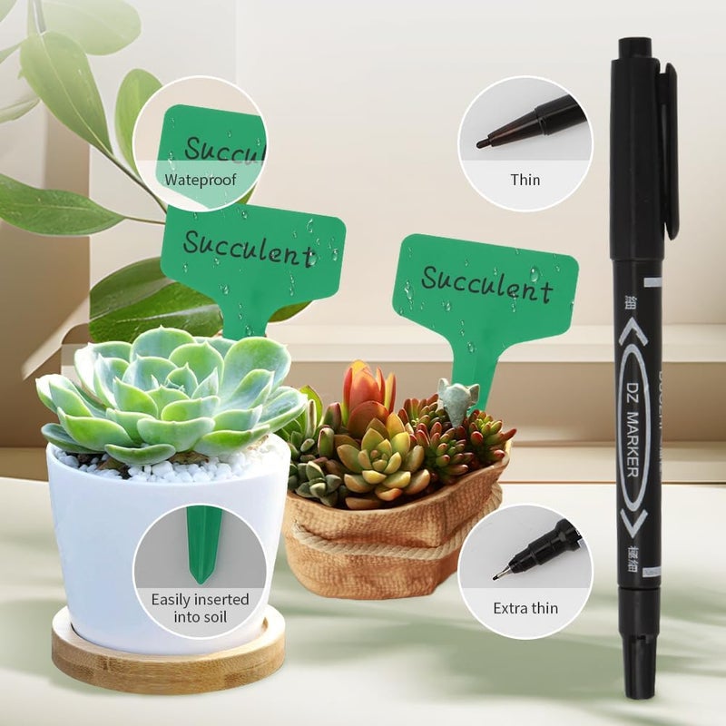 Bluckincle Plant Labels,200pcs Plant Name Tags,Green Plant Markers,Gardening Supplies,Garden Labels Outdoor Waterproof,Garden Markers,Plastic Plant Labels for Seedlings,Greenhouse Accessories,Plant Nursery - Image 4